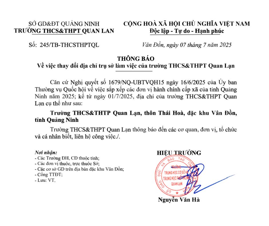 Thông báo Lịch nghỉ Giỗ tổ Hùng Vương